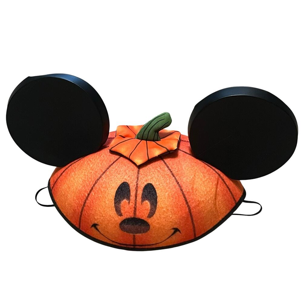 Vintage Disney Mickey Mouse Ear Jack O'Lantern Hat